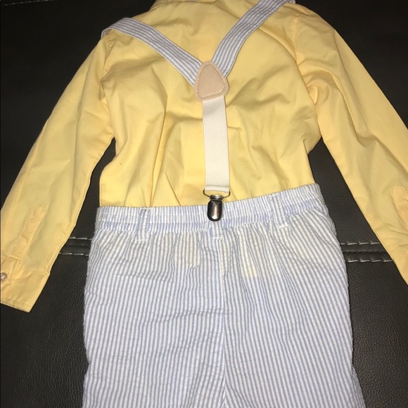 Crown & Ivy Short Set with Bow tie and Suspenders - Picture 4 of 4